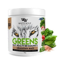 White Wolf Nutrition Greens Gut Health & Immunity Choc Malt 30 Serves