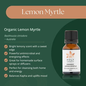 Holy Sanity Organic Essential Oil Lemon Myrtle 15ml