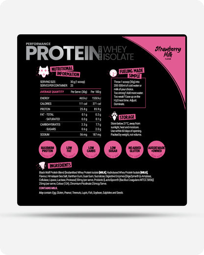 BWN Performance Protein Hydrolised WPI Strawberry Milk 750g