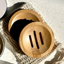 COOKI Bamboo Soap Drain Dish Round