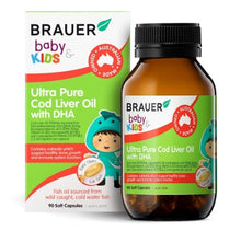 Brauer Baby & Kids Ultra Pure Cod Liver Oil with DHA 90 Soft Gels