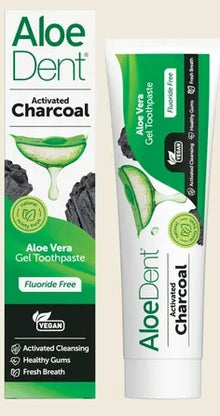 Aloe Dent Toothpaste Fluoride Free Triple Action Charcoal 100ml
