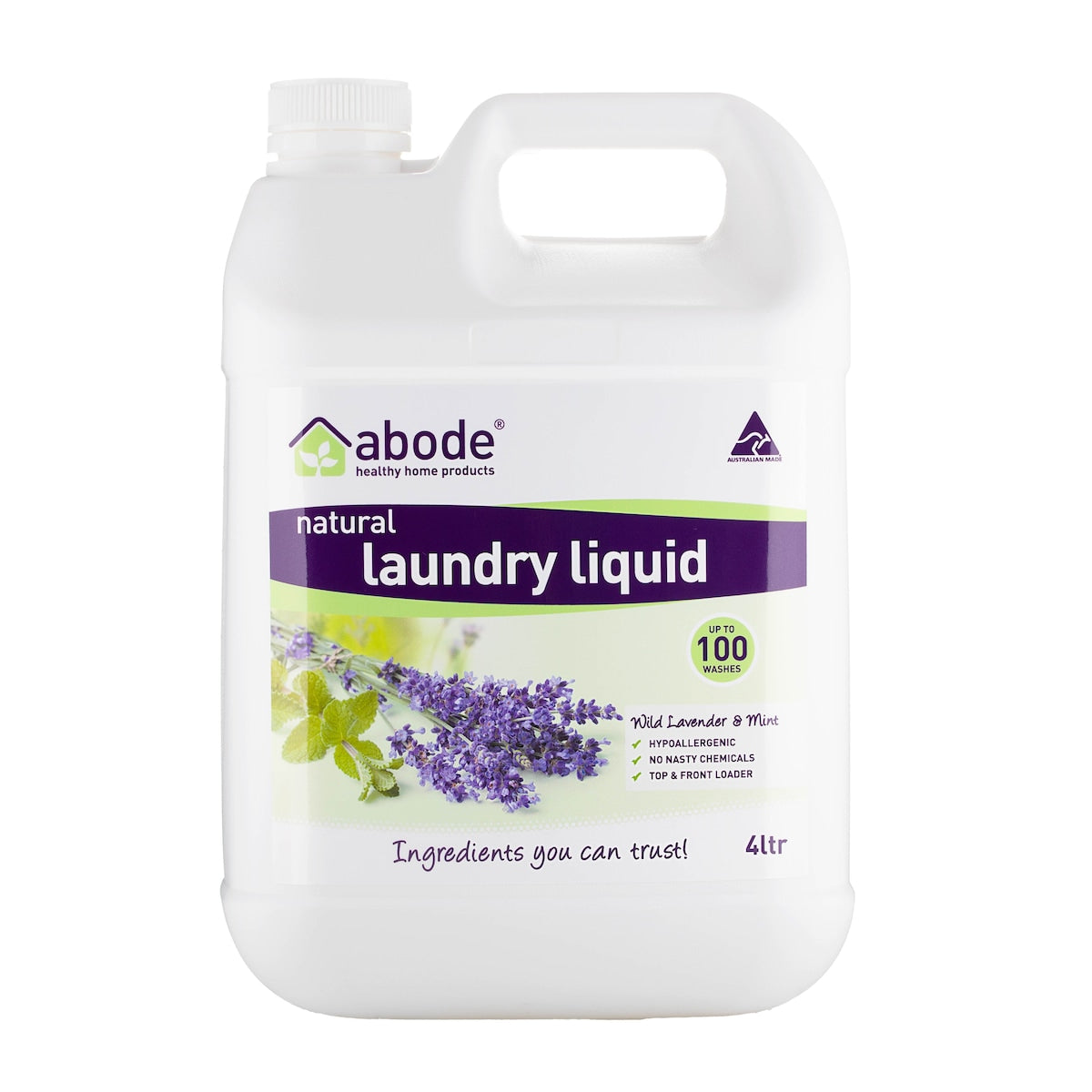Abode Wild Lavender and Mint Laundry Liquid 4L