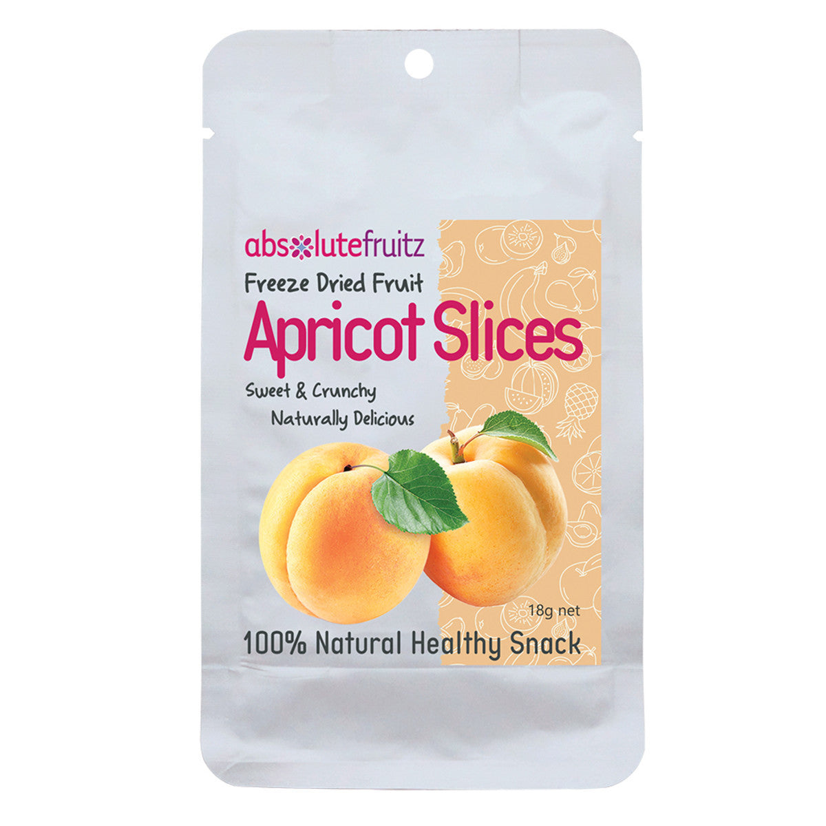 Absolute Fruitz Freeze-Dried Apricot Slices 18g pouch