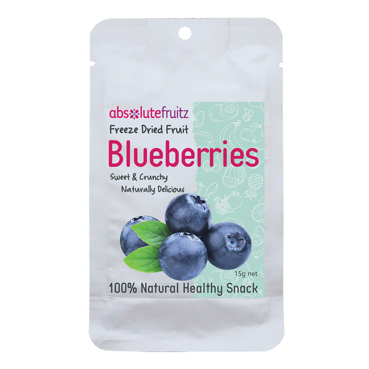 Absolute Fruitz Freeze-Dried Whole Blueberries 15g pouch