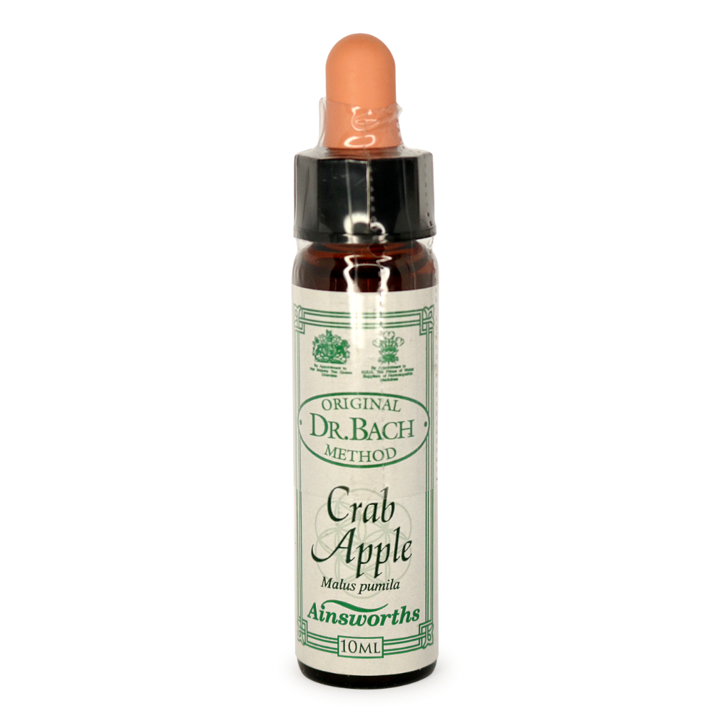 Ainsworths Crab Apple Bach Flower Essence 10ml stock bottle