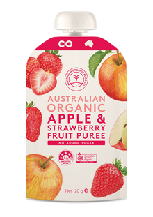 AOFC Apple and Strawberry Puree 120g