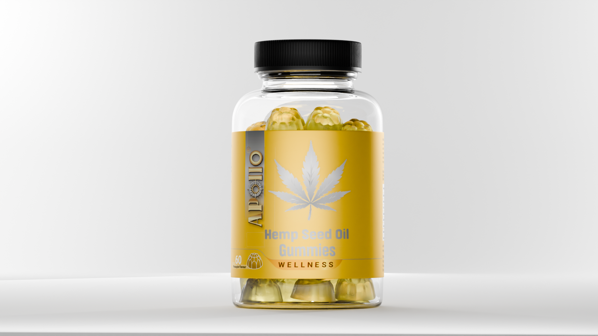 Apollo Hemp Seed Oil Gummies Pineapple 60