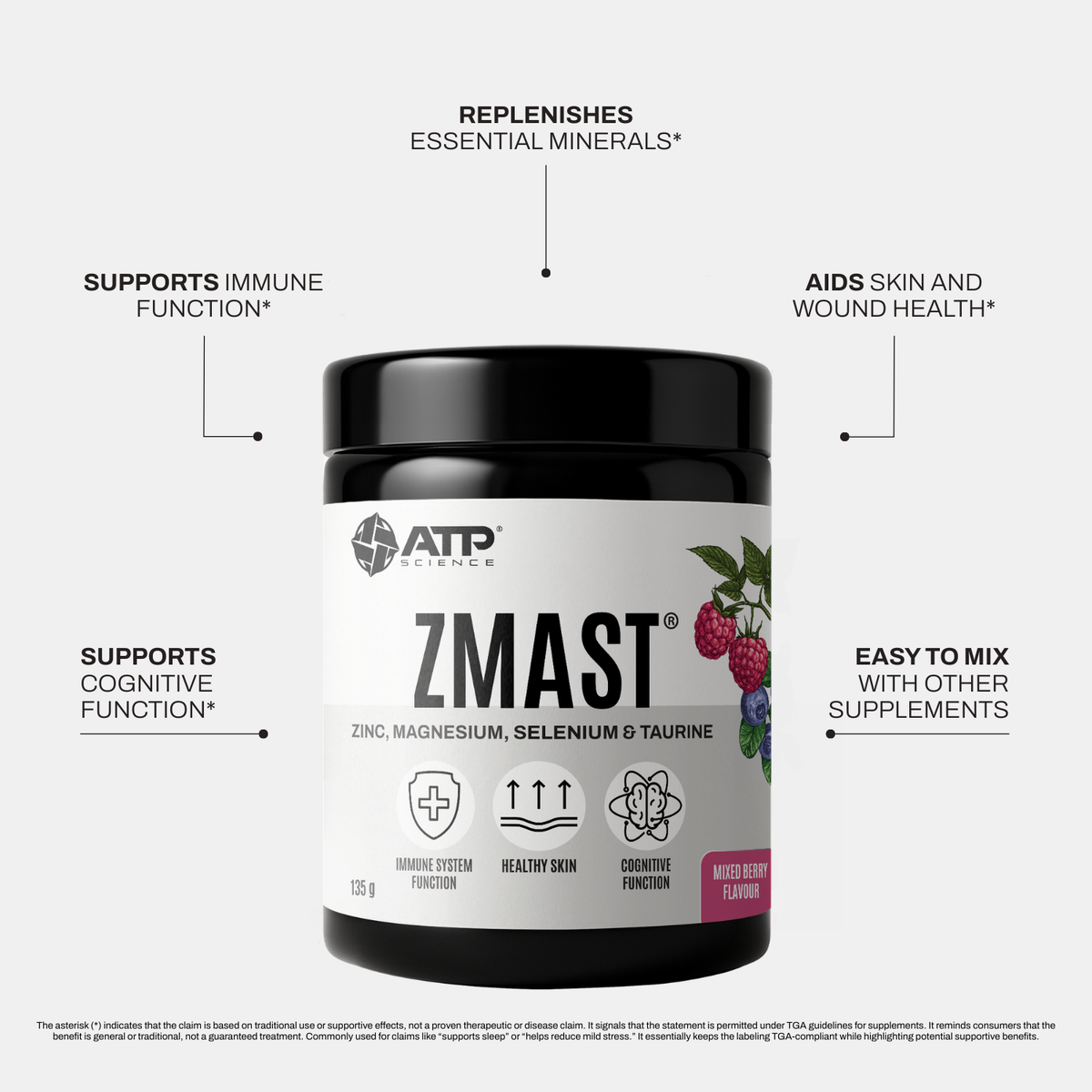 ATP Science ZMAST Mixed Berry 135g