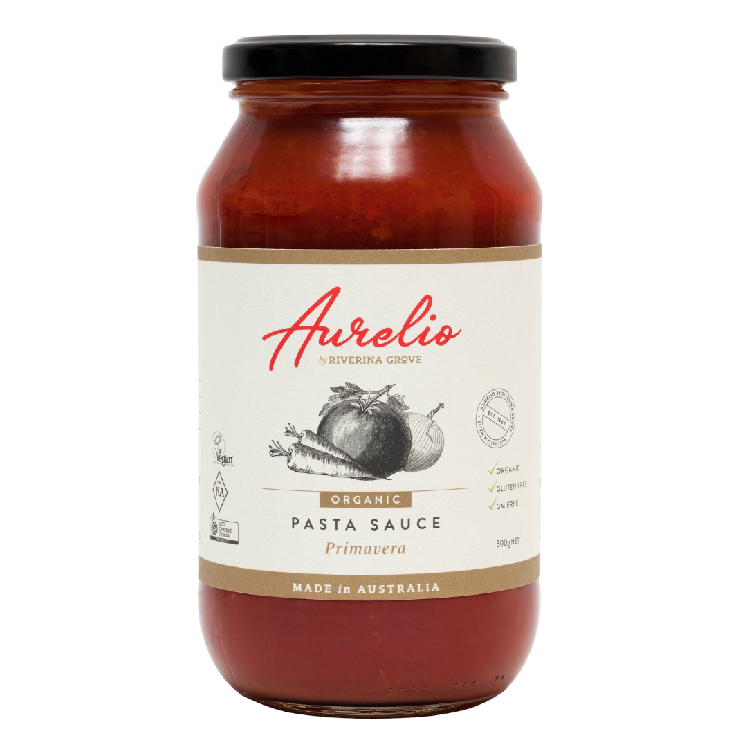 Jar of Aurelio Organic Primavera Pasta Sauce 500g