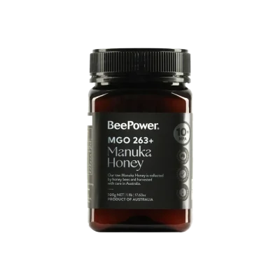 BeePower Australian Manuka Honey MGO 263+ (10+) 500g jar