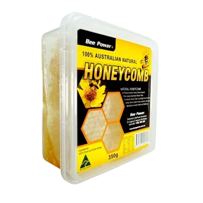 BeePower Australian Raw Honeycomb 350g box