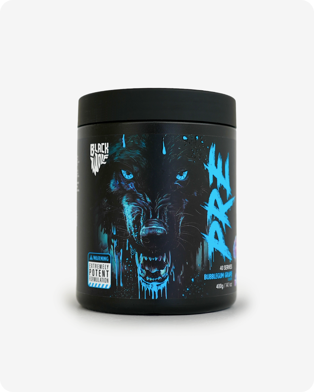 Black Wolf Nutrition High Stim Pre Workout Bubblegum Grape 400g