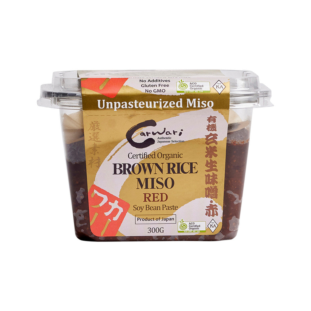 Carwari Organic Brown Rice Miso Red 300g