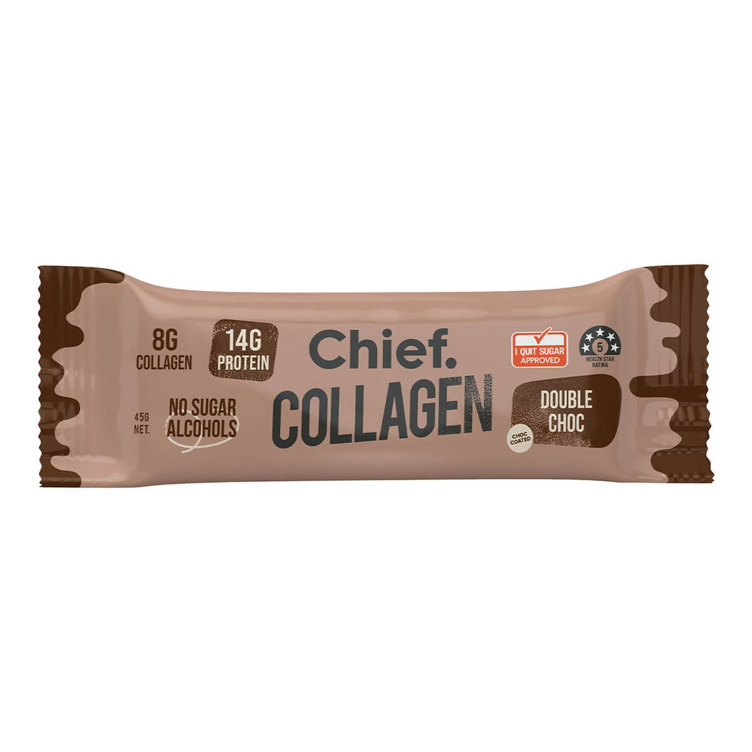 CHIEF Collagen Protein Bar Double Choc 45g