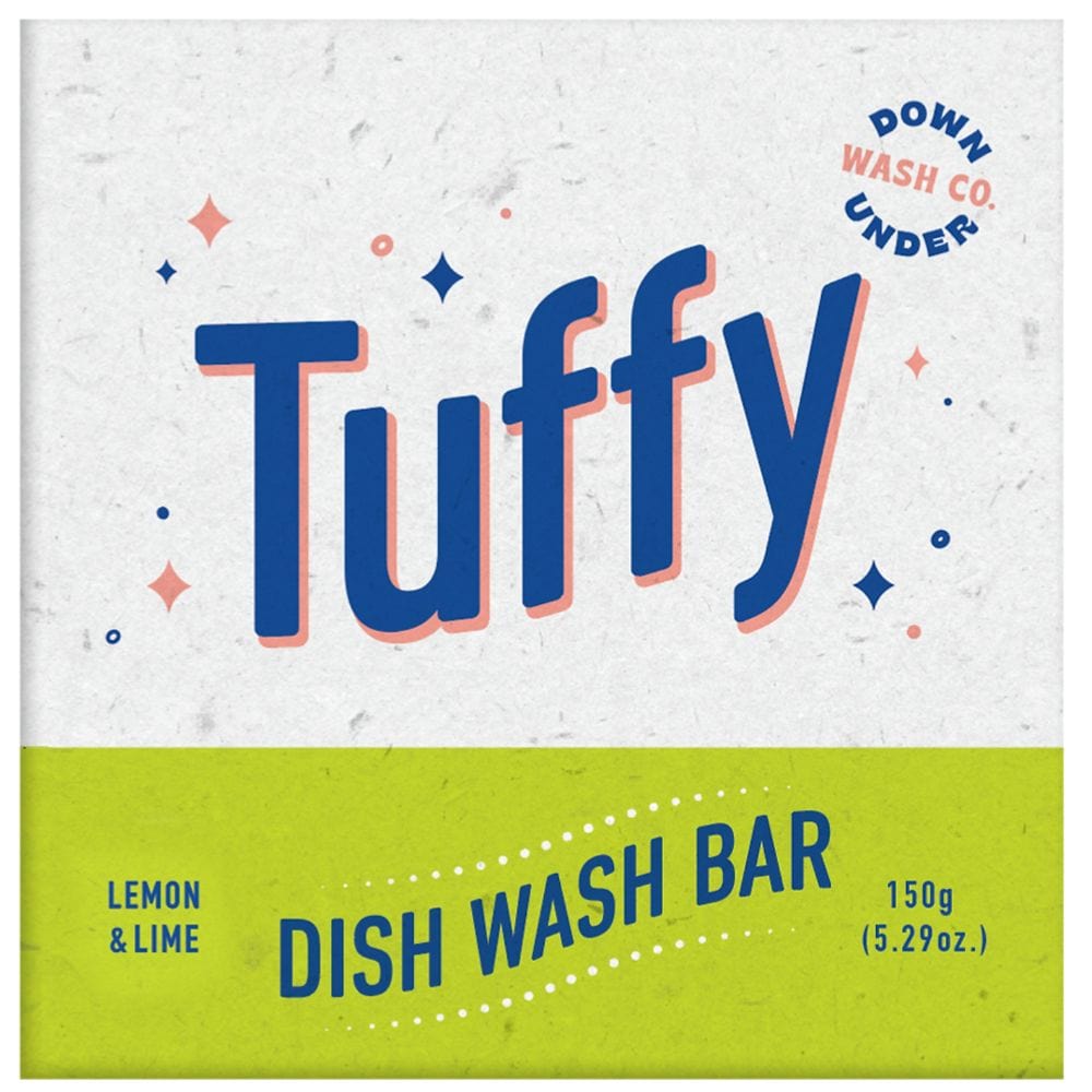 Downunder Wash Co Tuffy Dishwash Bar Lemon and Lime 150g