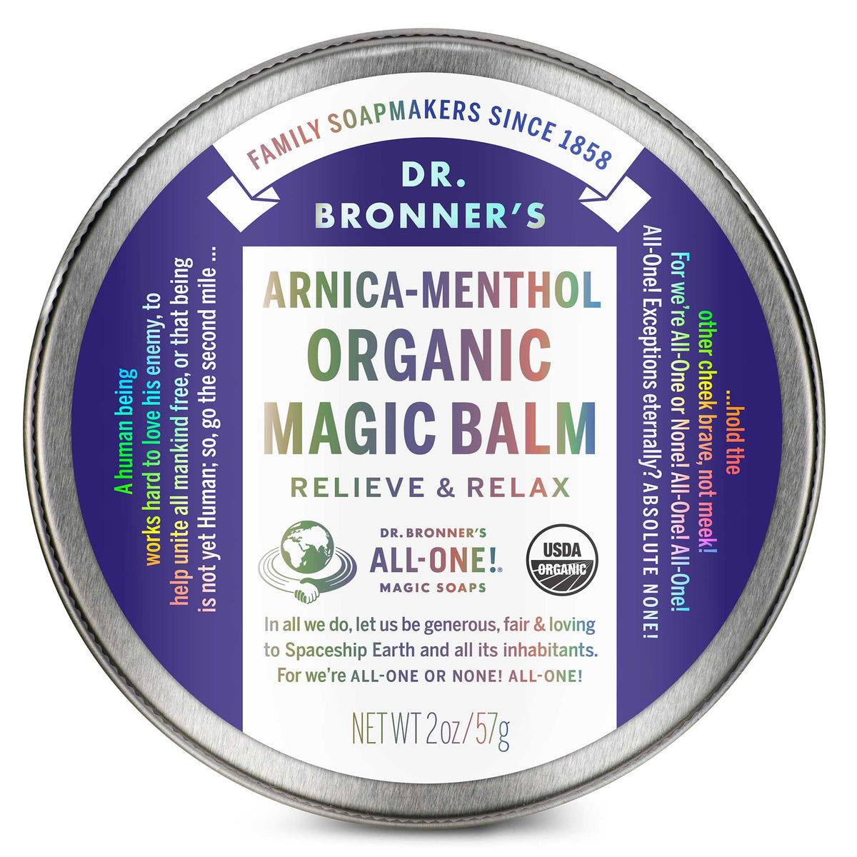 Dr. Bronner's Arnica-Menthol Organic Magic Balm 57g