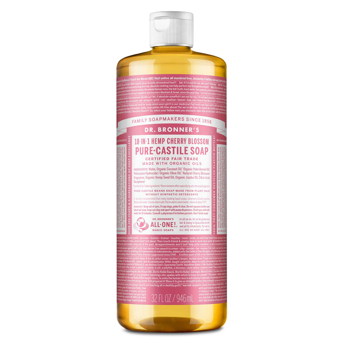 Dr. Bronner's Cherry Blossom Pure-Castile Magic Soap 946ml