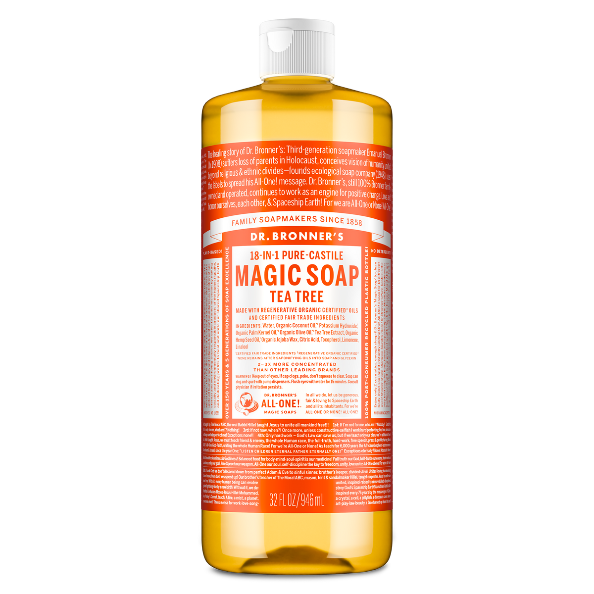 Dr. Bronner's Tea Tree Pure-Castile Magic Soap 946ml