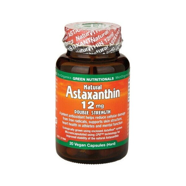 Green Nutritionals Astaxanthin 12mg 20 Capsules bottle