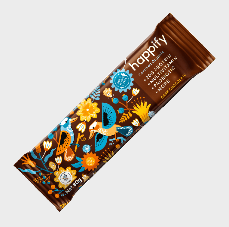 Happify Dark Chocolate Nutritional Bar 80g