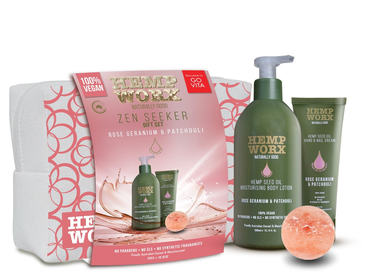 Hemp Worx Zen Seeker Rose Geranium Gift Set