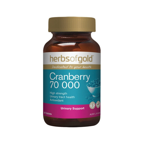 Herbs of Gold Cranberry 70000 50 Tablets