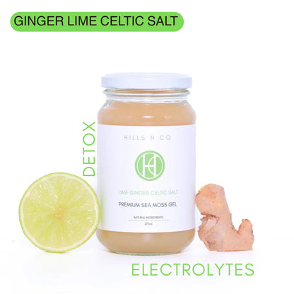 Hills N Co Sea Moss Gel Ginger Lime 375ml