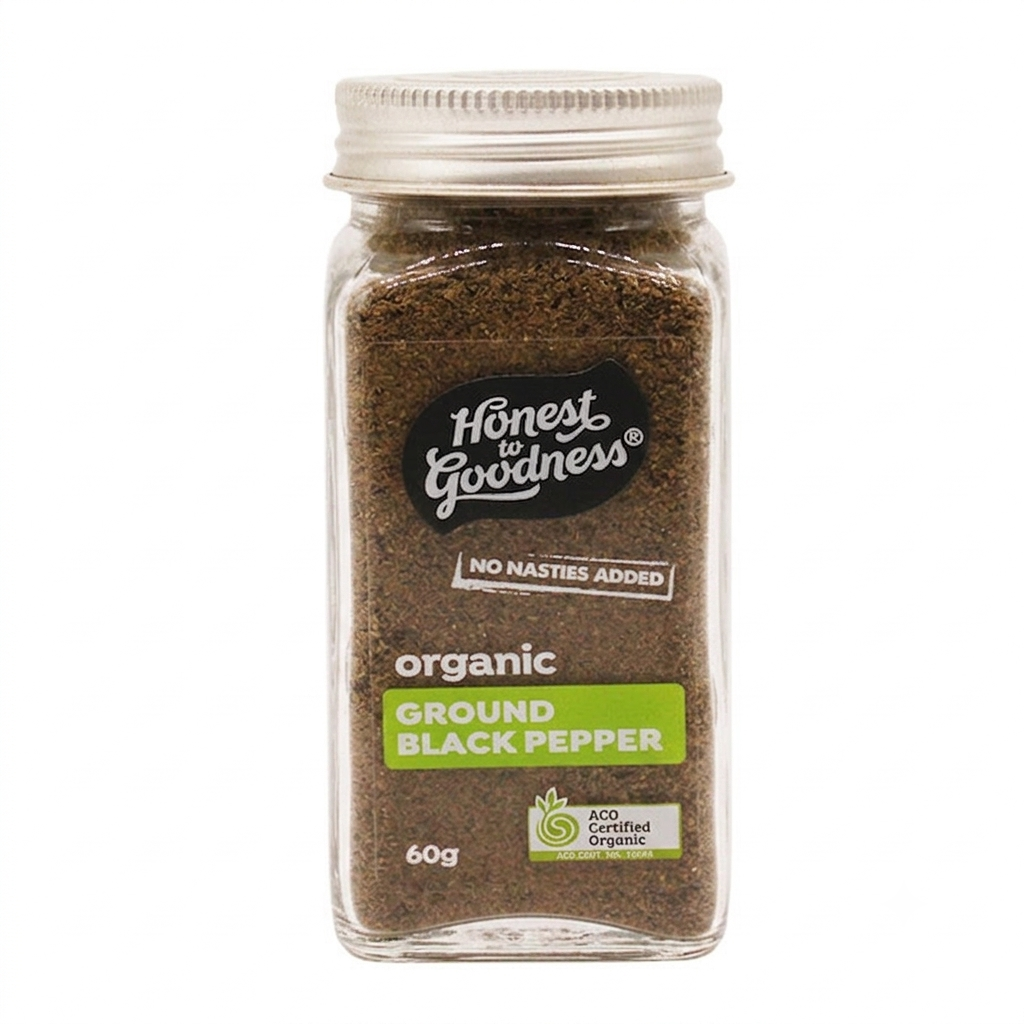 Honest to Goodness Organic Ground Black Pepper 60g