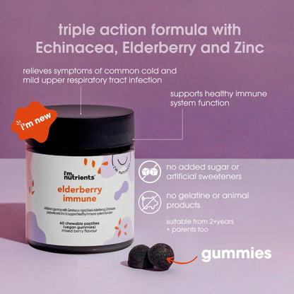 I'M NUTRIENTS Elderberry Immune 60 Gummies bottle