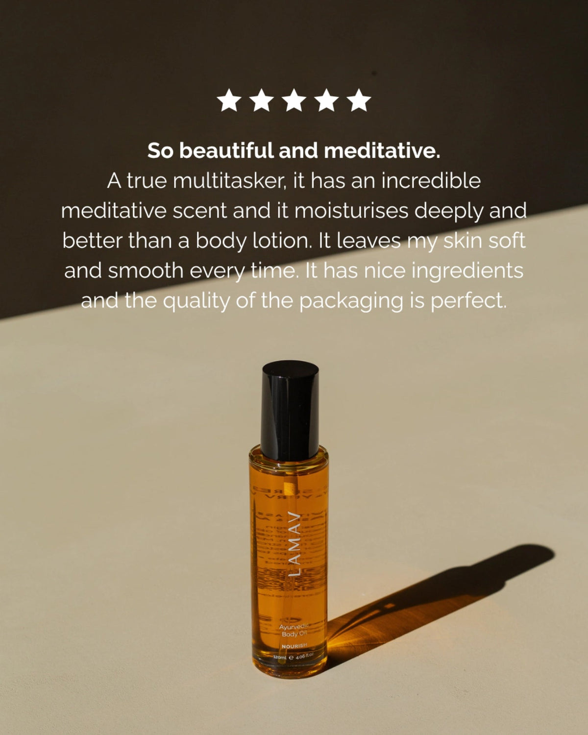 LAMAV Ayurvedic Body Oil Nourish 120ml bottle