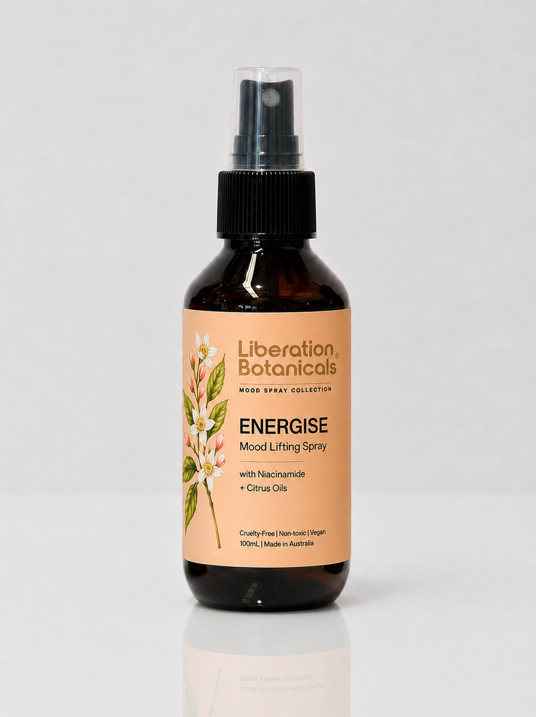 Liberation Botanicals Energise Mist 100ml spray bottle