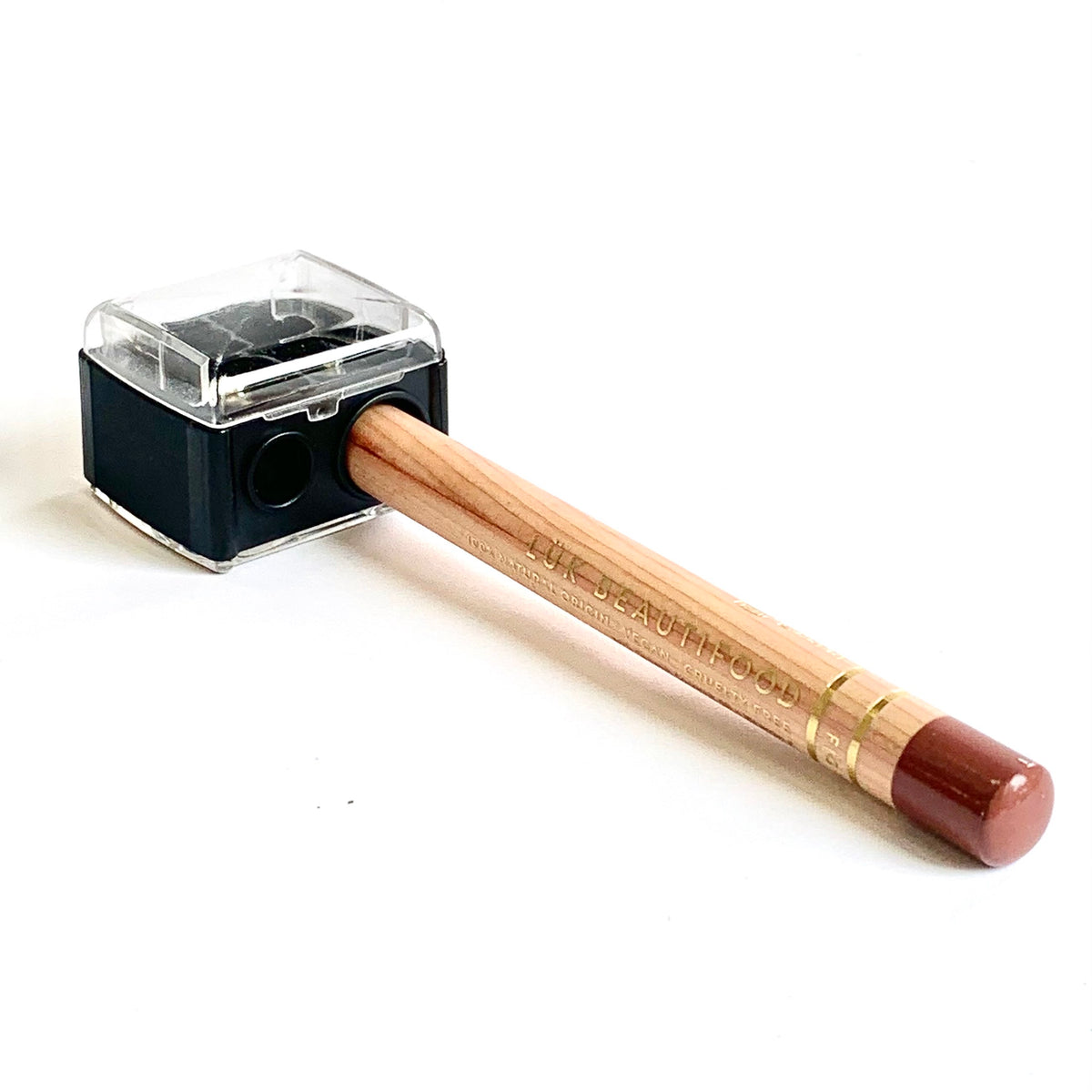 Lük Beautifood twin-blade cosmetic crayon sharpener