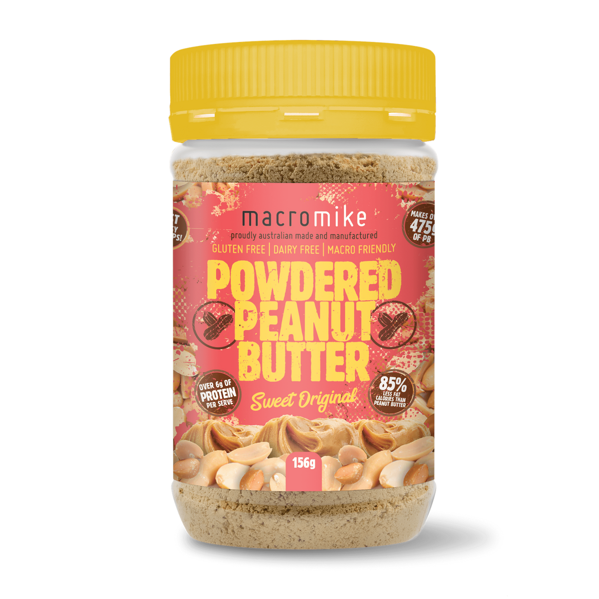 Macro Mike Sweet Original Powdered Peanut Butter 156g jar