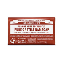 Dr Bronners Pure Castile Bar Soap Eucalyptus 140g