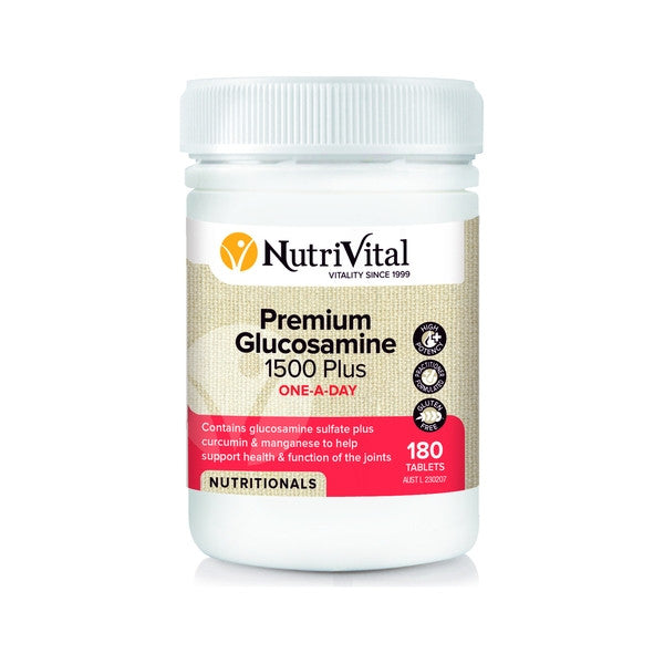 NutriVital Premium Glucosamine 1500 Plus 180 Tablets