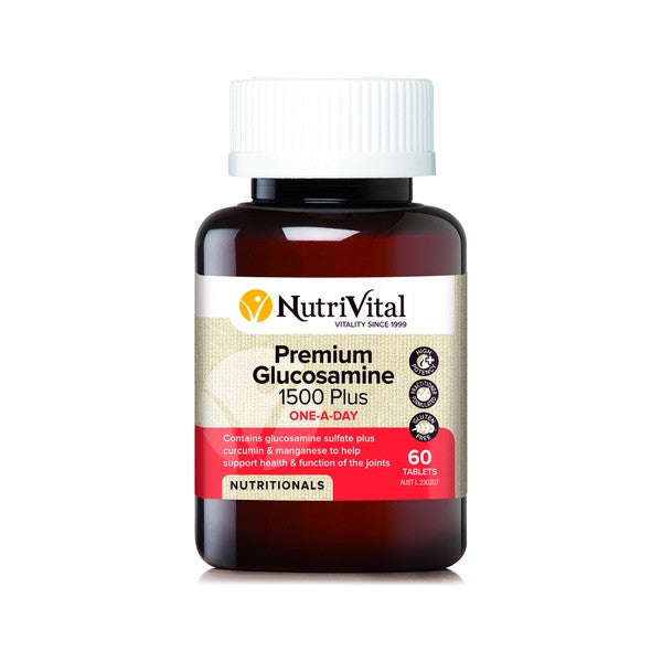NutriVital Premium Glucosamine 1500 Plus 60 Tablets bottle