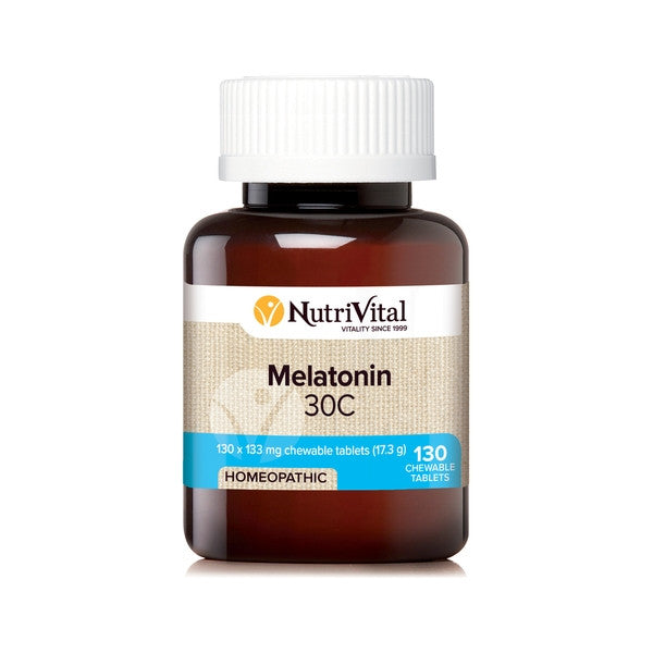 NutriVital Homeopathic Melatonin 30C 130 Chewable Tablets