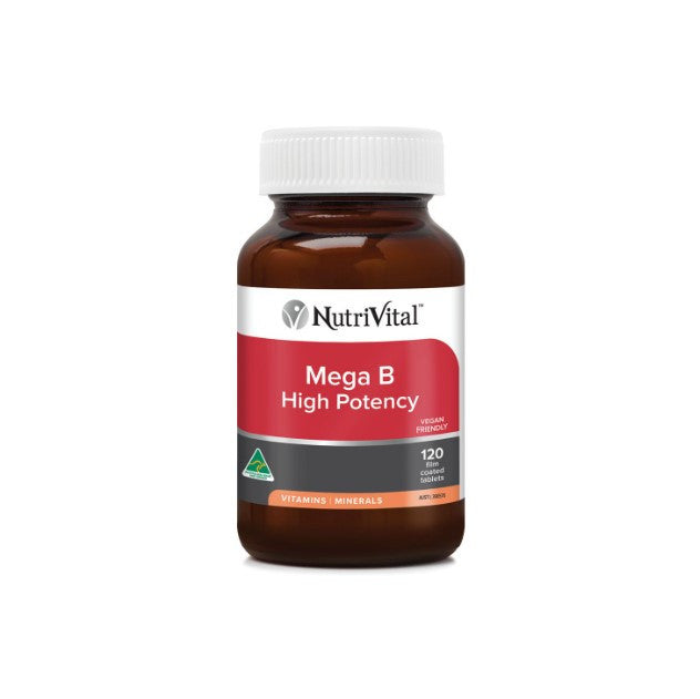 NutriVital Mega B High Potency 120 Tablets bottle