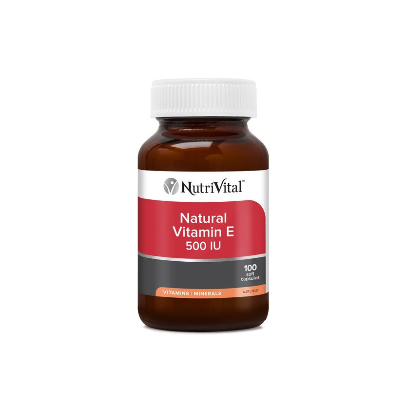 NutriVital Natural Vitamin E 500IU 100 Capsules