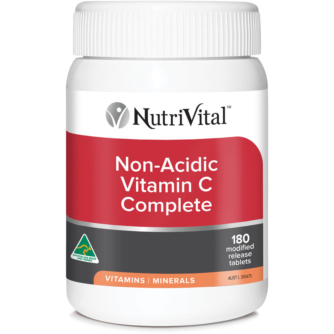 NutriVital Non-Acidic Vitamin C Complete 180 Tablets bottle