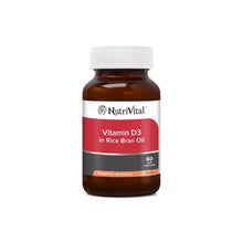 NutriVital Vitamin D3 in Rice Bran Oil 60 Capsules