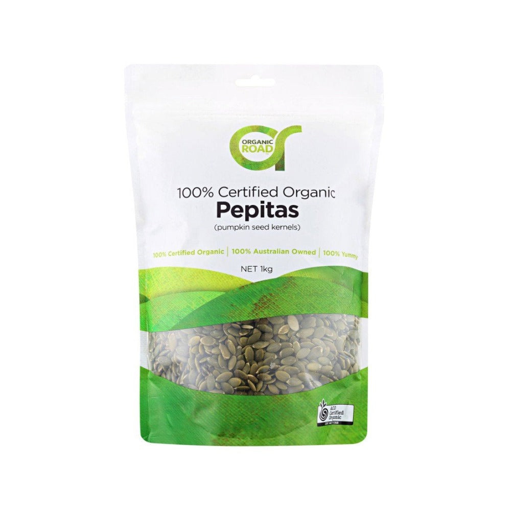 Organic Road Certified Organic Pepitas 1kg pouch