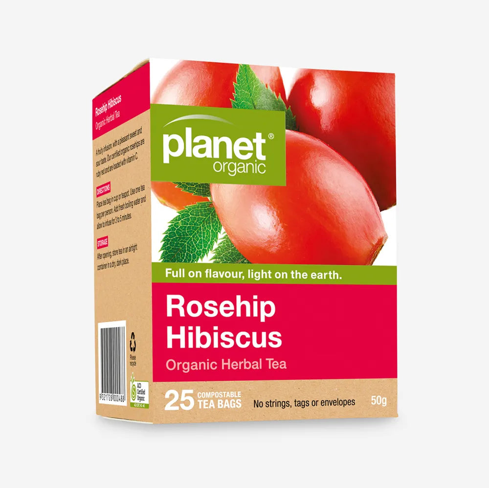 Planet Organic Rosehip & Hibiscus Tea 25 Tea Bags