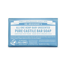 Dr Bronners Pure Castile Bar Soap Baby Unscented 140g