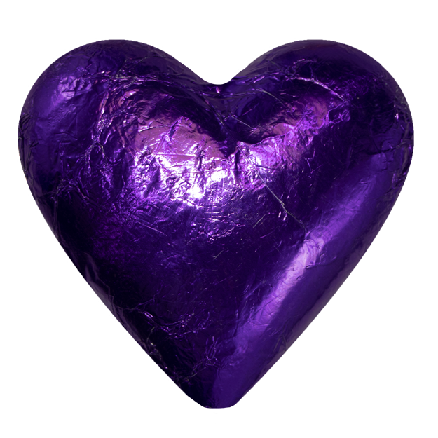 Sweet William 30g Chocolate Heart in colourful foil wrapping