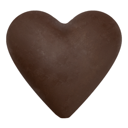 Sweet William heart-shaped mylk chocolate unwrapped