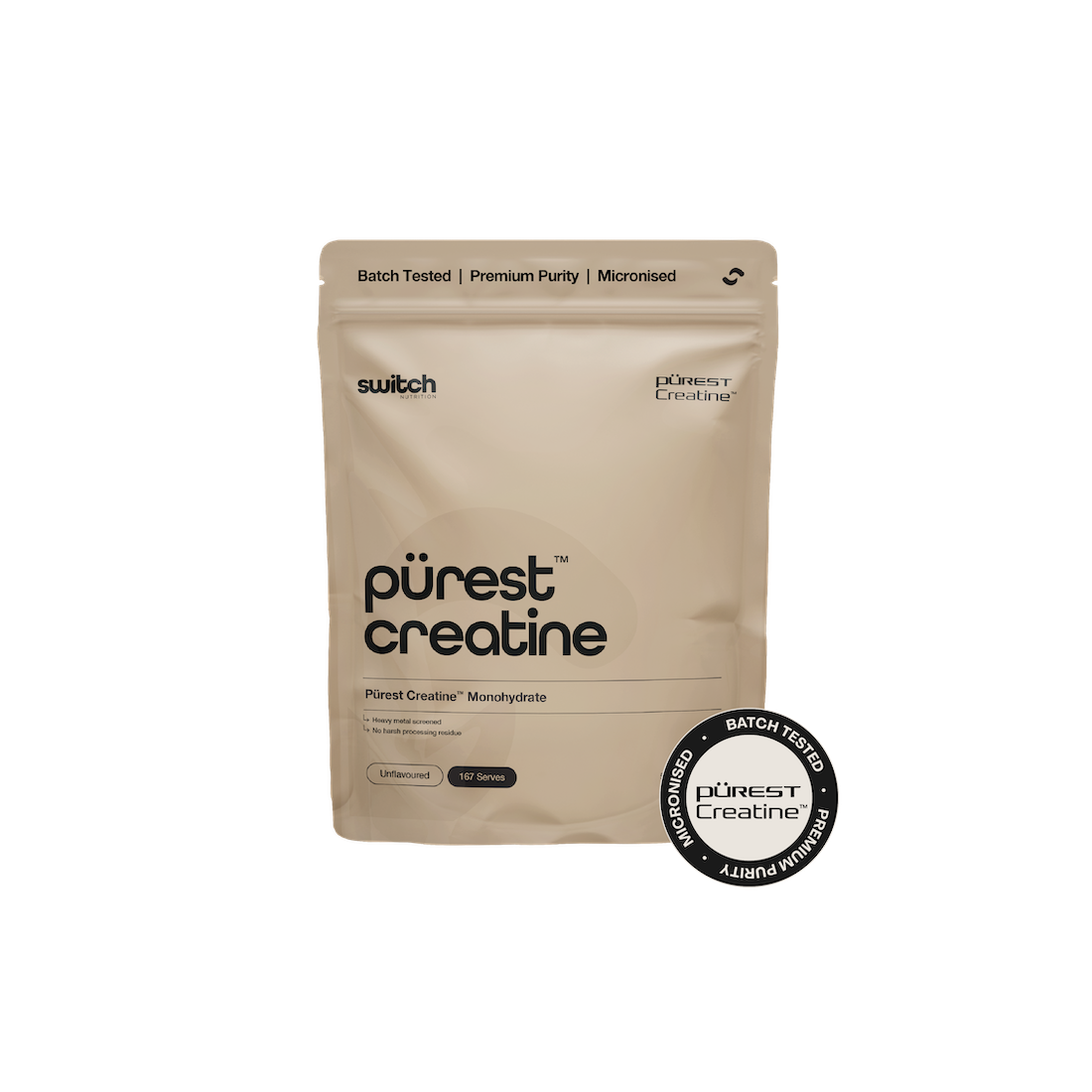 Switch Nutrition Purest Creatine Monohydrate Unflavoured 500g