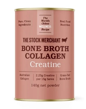 The Stock Merchant Bone Broth Collagen Creatine Powder 140g