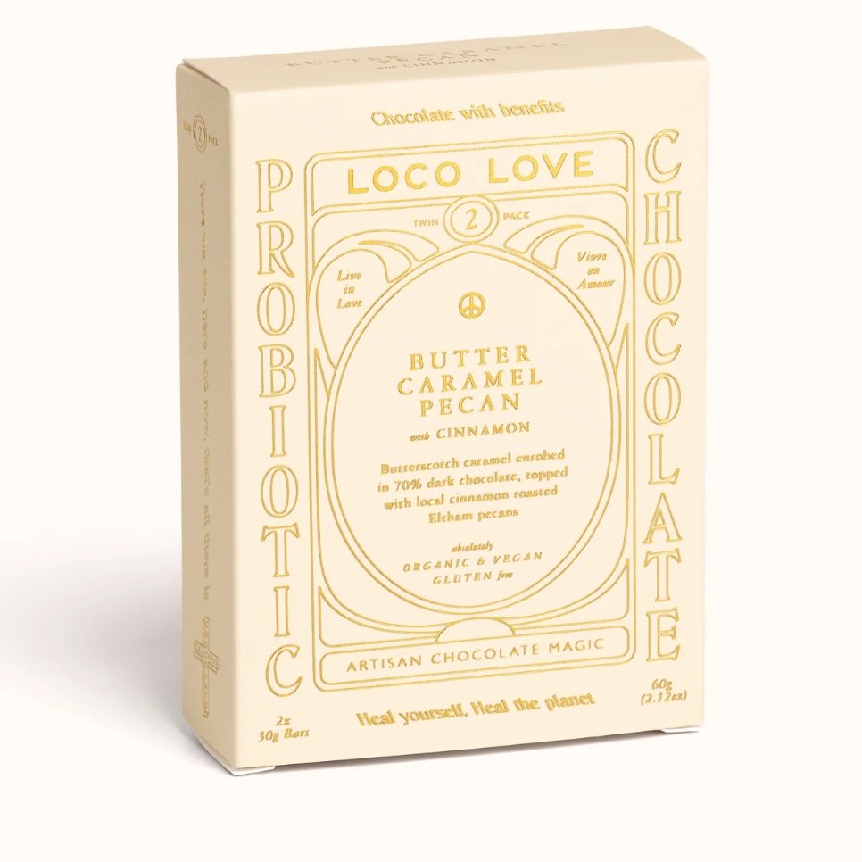 Loco Love Butter Caramel Pecan twin pack 70g